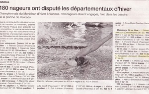22 novembre 2015 : Championnats d'Hiver en petit bassin à Vannes